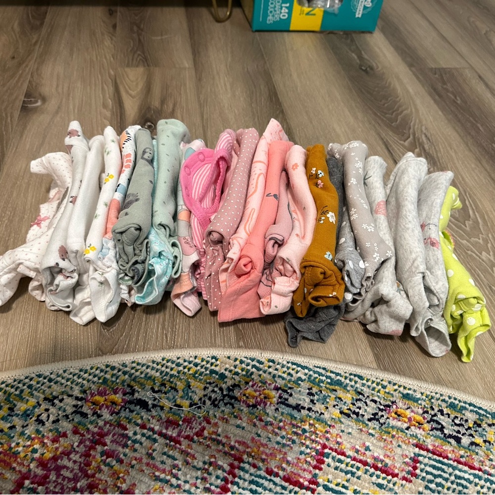 25 NEWBORN Carters Onesies